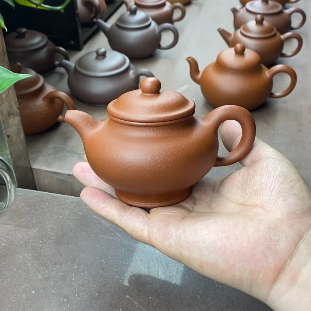 茶壶紫砂红降坡掇只