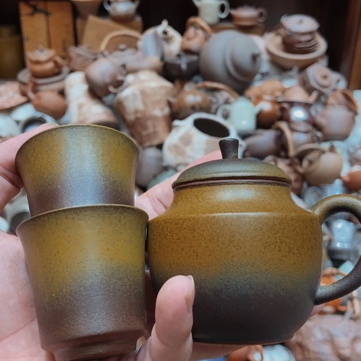 柴烧老岩泥高端茶器