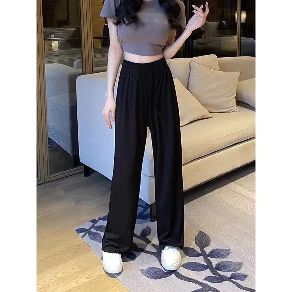 【苹果】（凉凉裤）XQ2468夏季新款简约休闲显瘦百搭阔腿凉凉