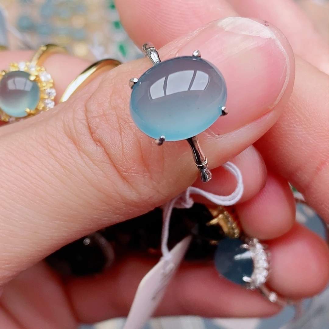 银S925镶嵌戒指翡翠