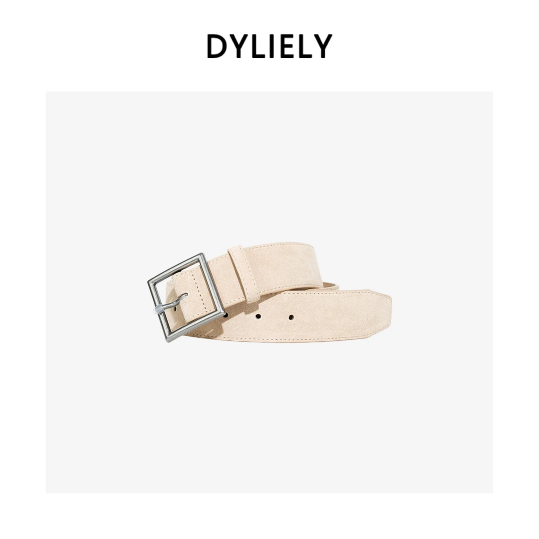 DYLIELY【百搭腰带】复古麂皮绒腰带女小众个性收腰P078
