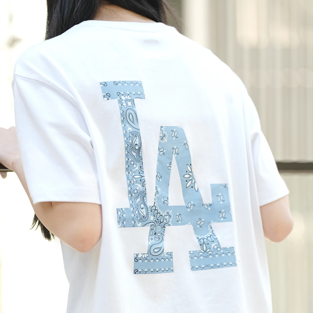 【New Era x MLB】腰果花印花运动款白色短袖T恤男女同款2025年爆款