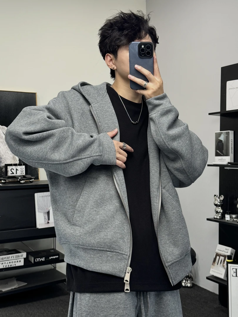 非凡 - 秋季新款 重磅廓形休闲运动款连帽卫衣卫裤套装WT602 KP12