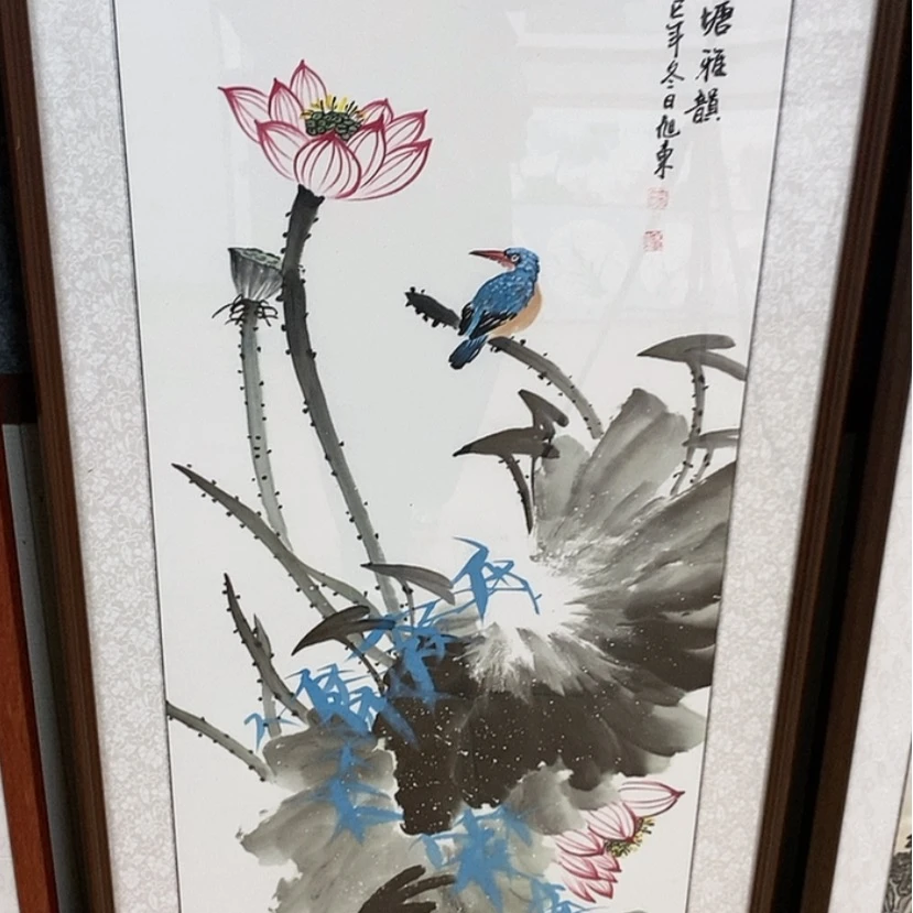 【闪购商品】国画手绘国画带框124.57