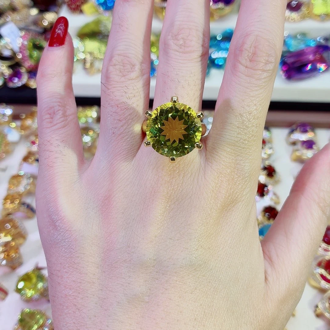 戒指水晶银S925镶嵌