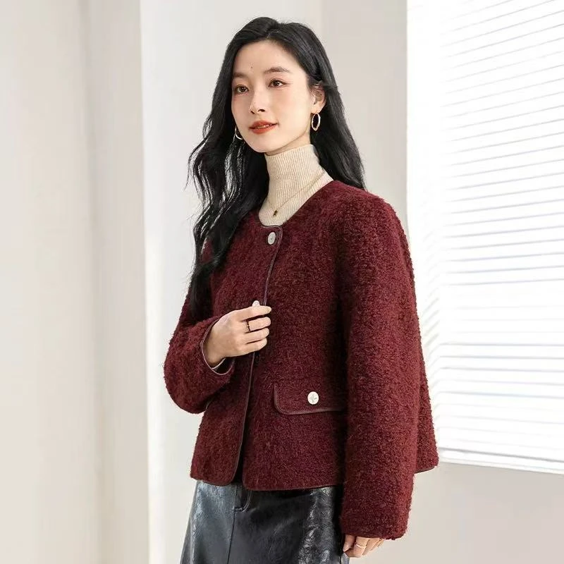 【撤柜样品】DJ663秋冬季气质百搭外套咖啡商家提供