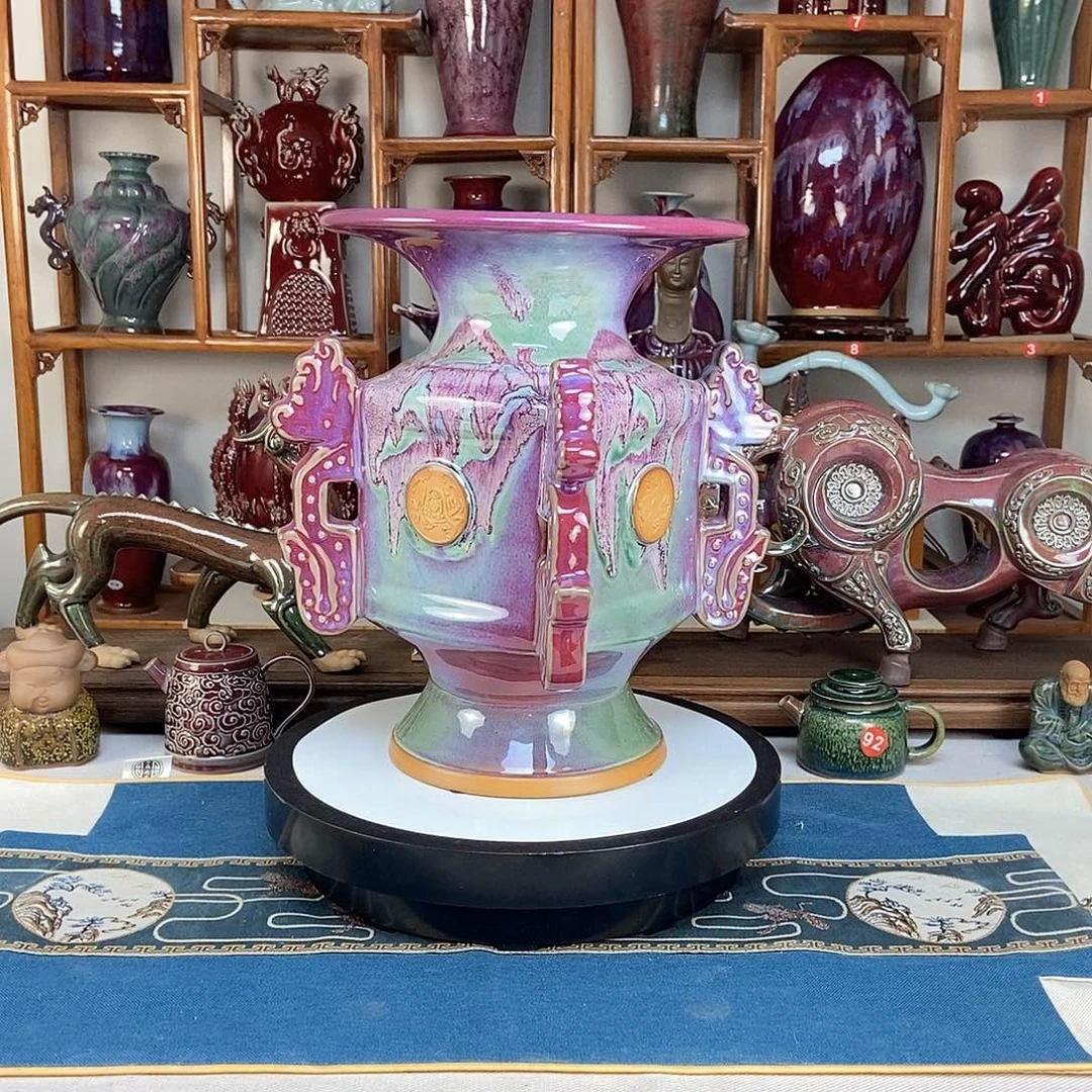 摆件用****9五大名窑钧窑