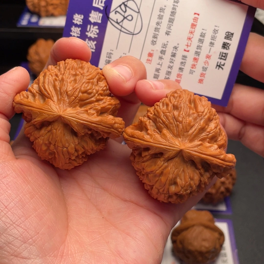 把件文玩核桃白狮子48克重51