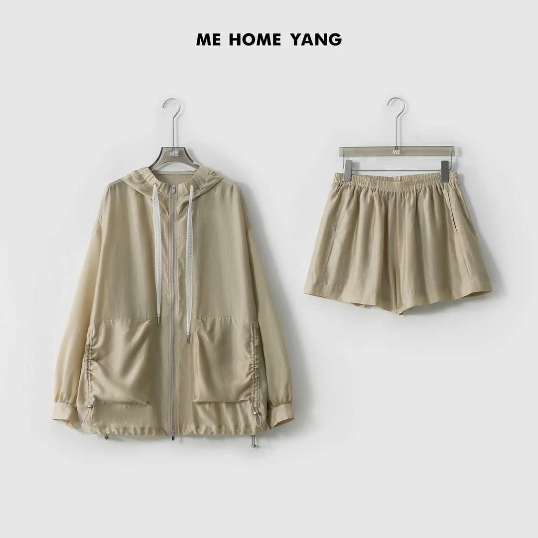 ME【花苞防晒套装】莱赛尔混纺显瘦轻防晒时尚一手长套装MESS3428