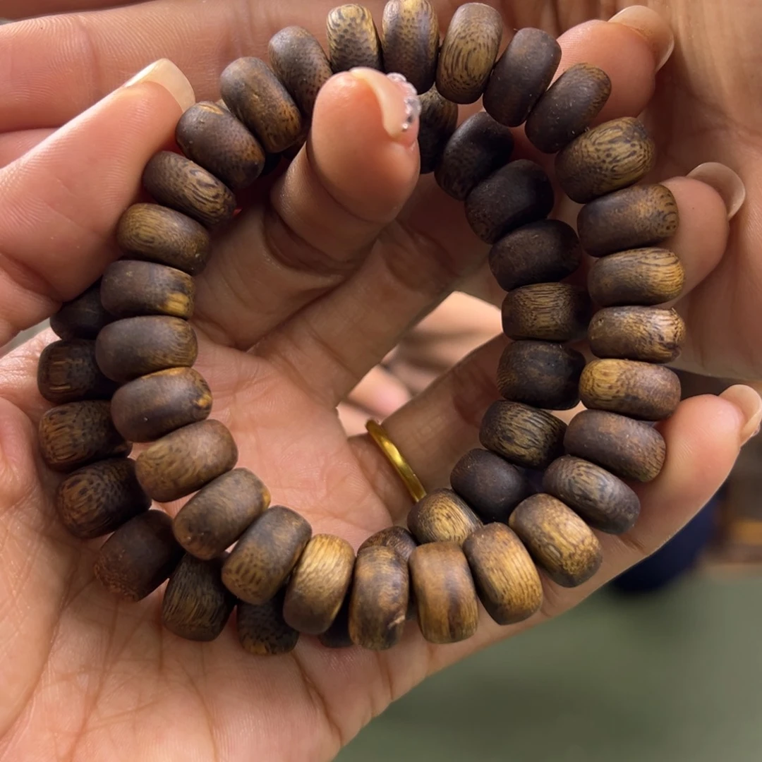 沉香手串张勺子算盘珠卡1.2/14g+单圈多样性发一