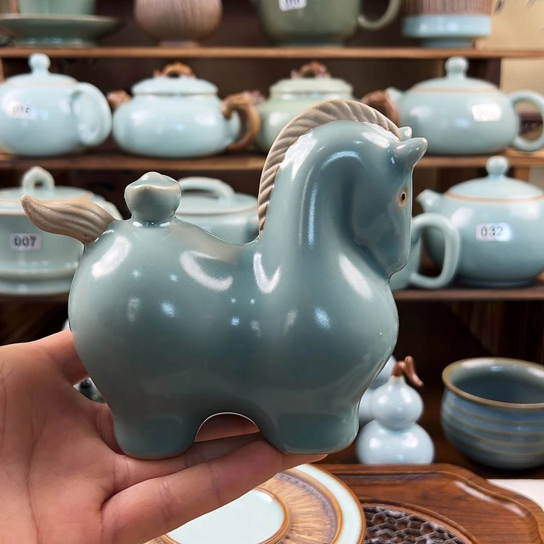 仿古青绿小马摆件福利