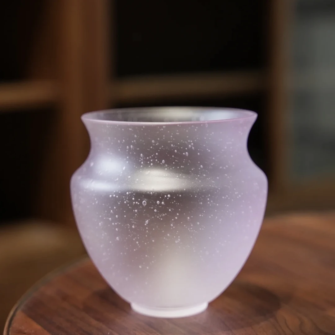 卡普拉•古法琉璃 与雾建水粉色手工家用茶道茶具建水