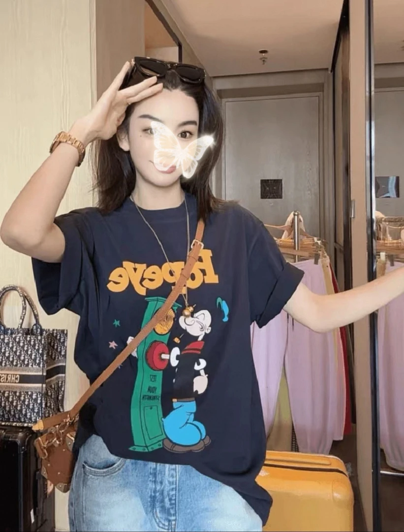 XF2025新大力水手重磅纯棉   男女同款T恤6659