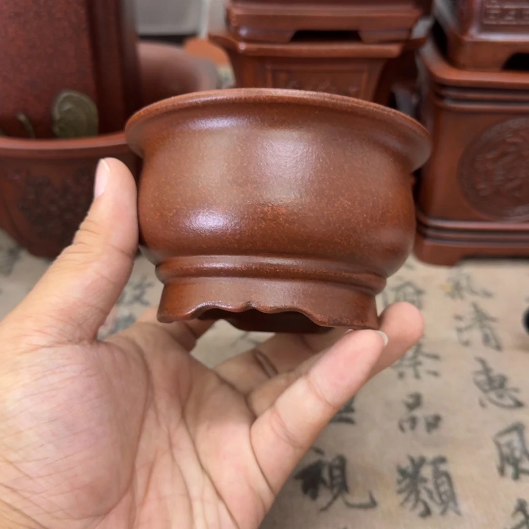 紫砂花盆9.5x5.5内经紫砂花盆