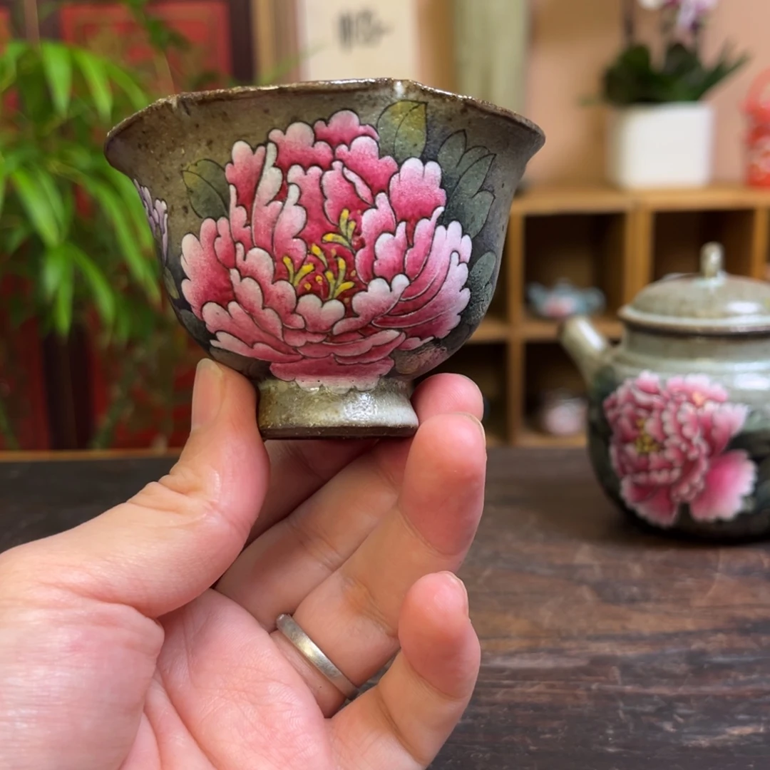 柴烧手工手绘陶瓷