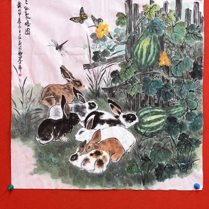 国画花鸟的翅膀和翅膀都是70.70