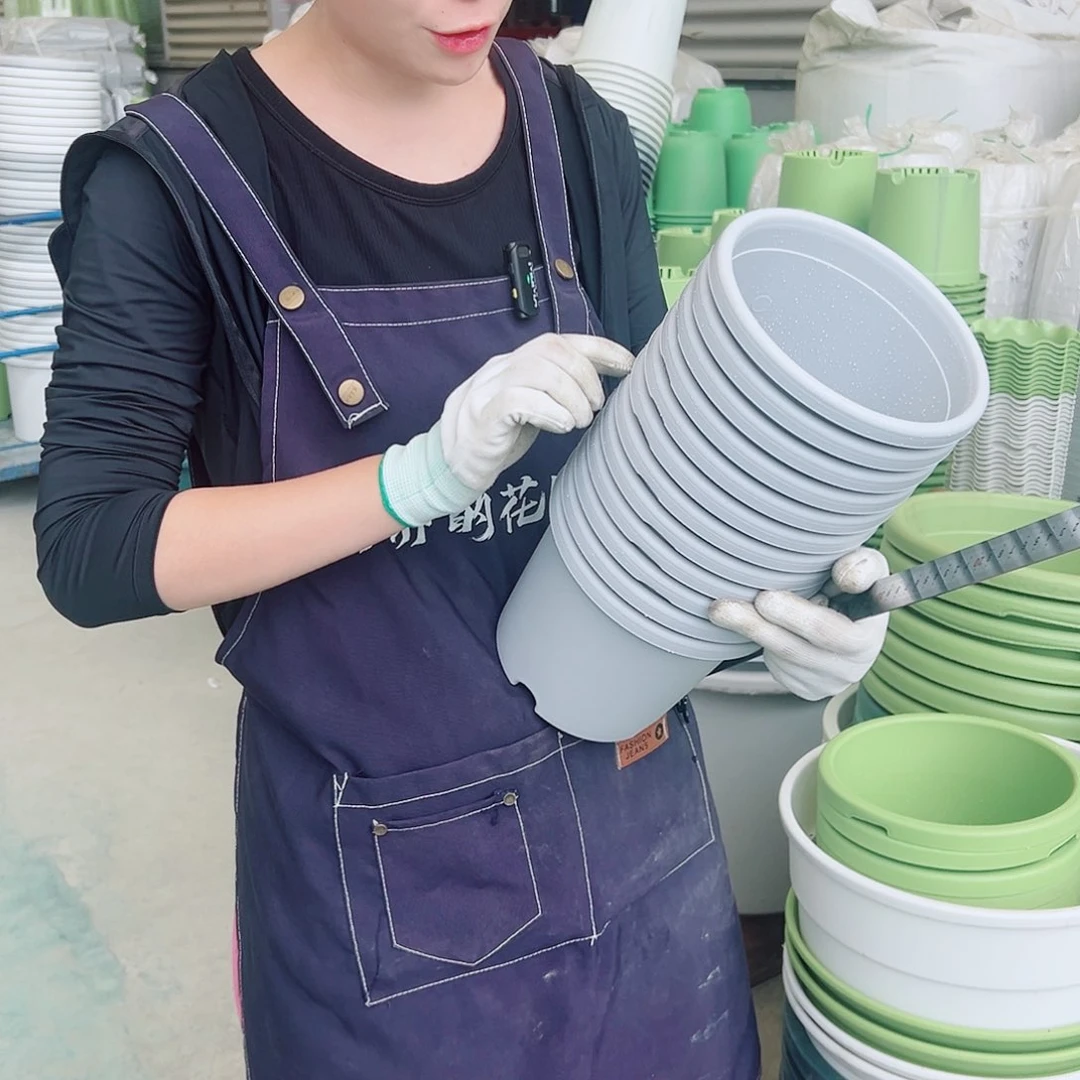 瑕疵四季盆2#灰白12个无托