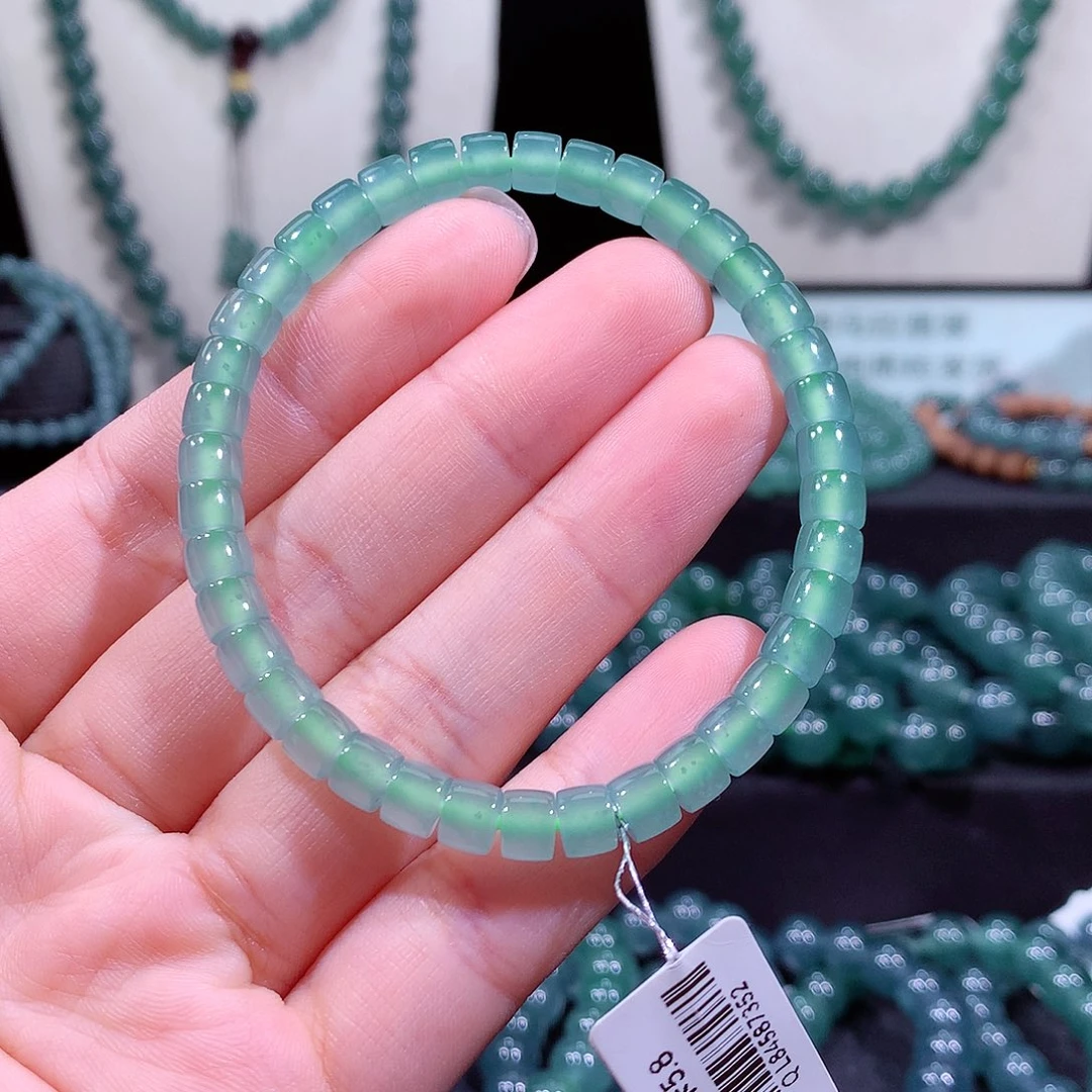 翡翠未镶嵌手链天然a货翡翠手串5.8