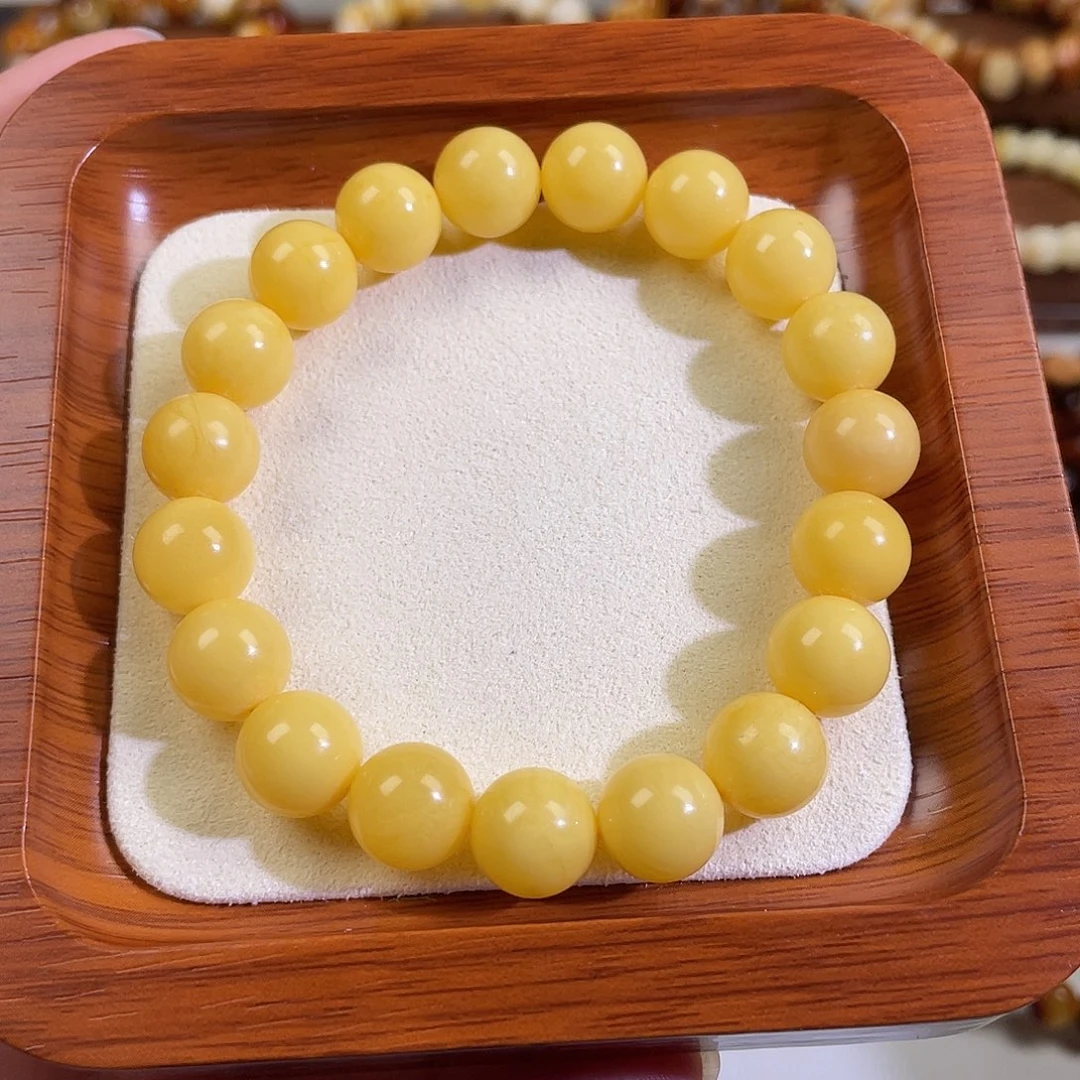 琥珀未镶嵌手链天然蜜蜡手串10mm+
