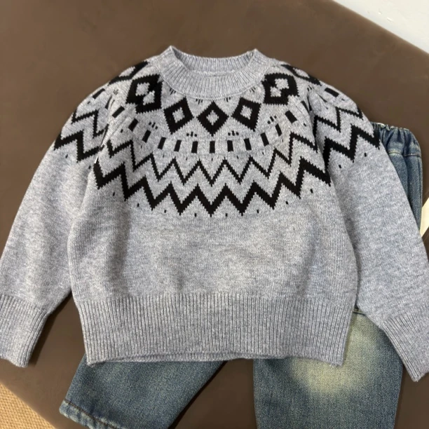 儿童毛衣新年圣诞男童女童针织衫