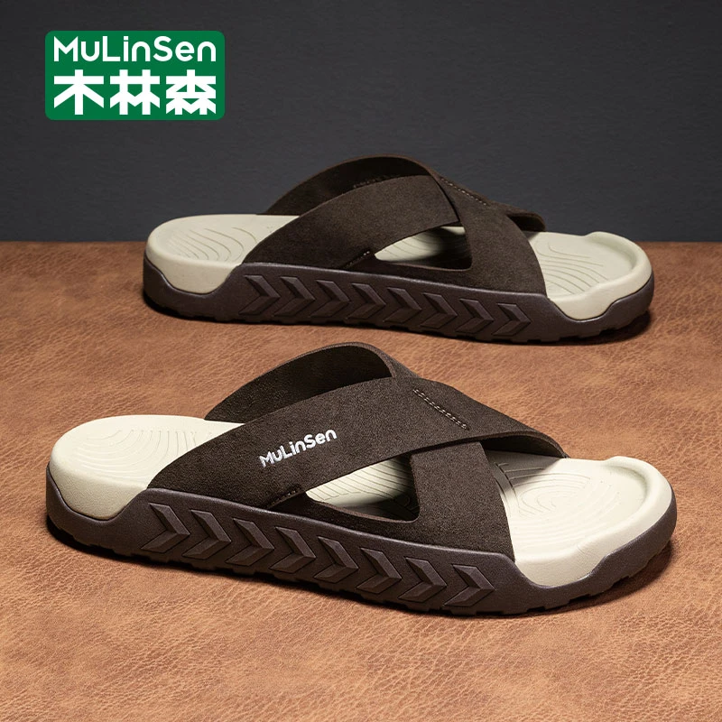 木林森拖鞋男夏季透气2025新款凉拖鞋软底防滑一字拖户外休闲凉拖