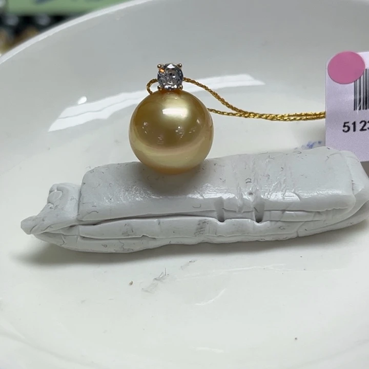 银S925镶嵌吊坠(不含链)海水珍珠12-13mm120号