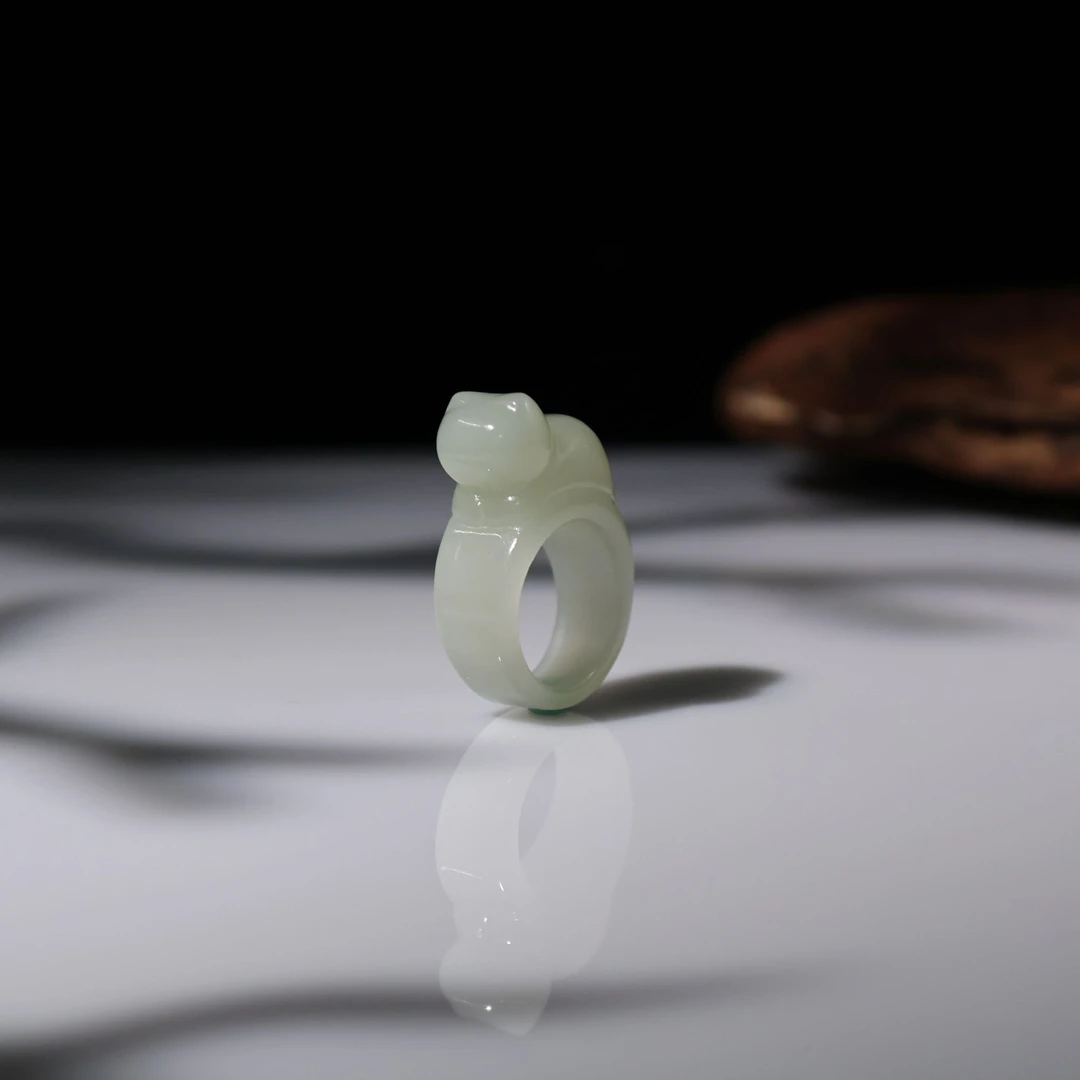 【蓝猫猫 2.0】和田玉*戒指*未镶嵌*新疆且末