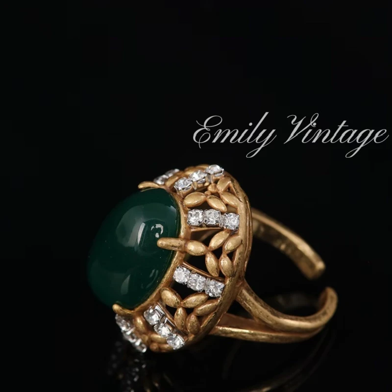 铜合金仿水晶戒指  铜合金仿水晶戒指【1684】Emily Vintage珍藏款