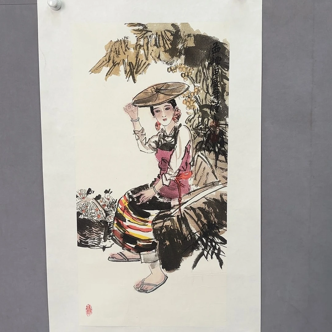 国画亲笔手绘真人手绘