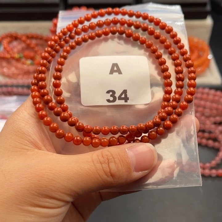 南红玛瑙未镶嵌多样性发货默认微瑕称重4mm