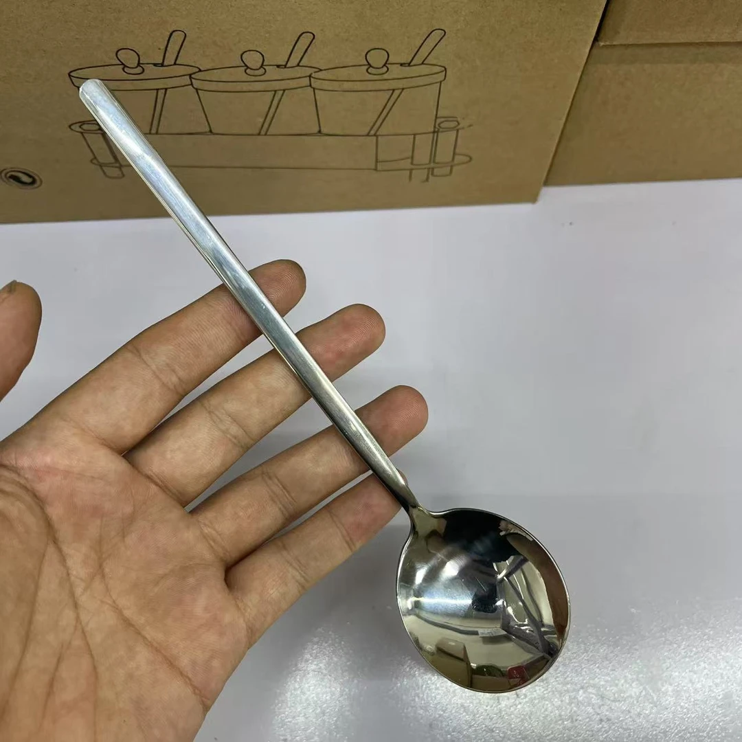 304不锈钢韩式勺叮当勺高颜值餐具家用吃饭汤勺加厚搅拌咖啡勺子