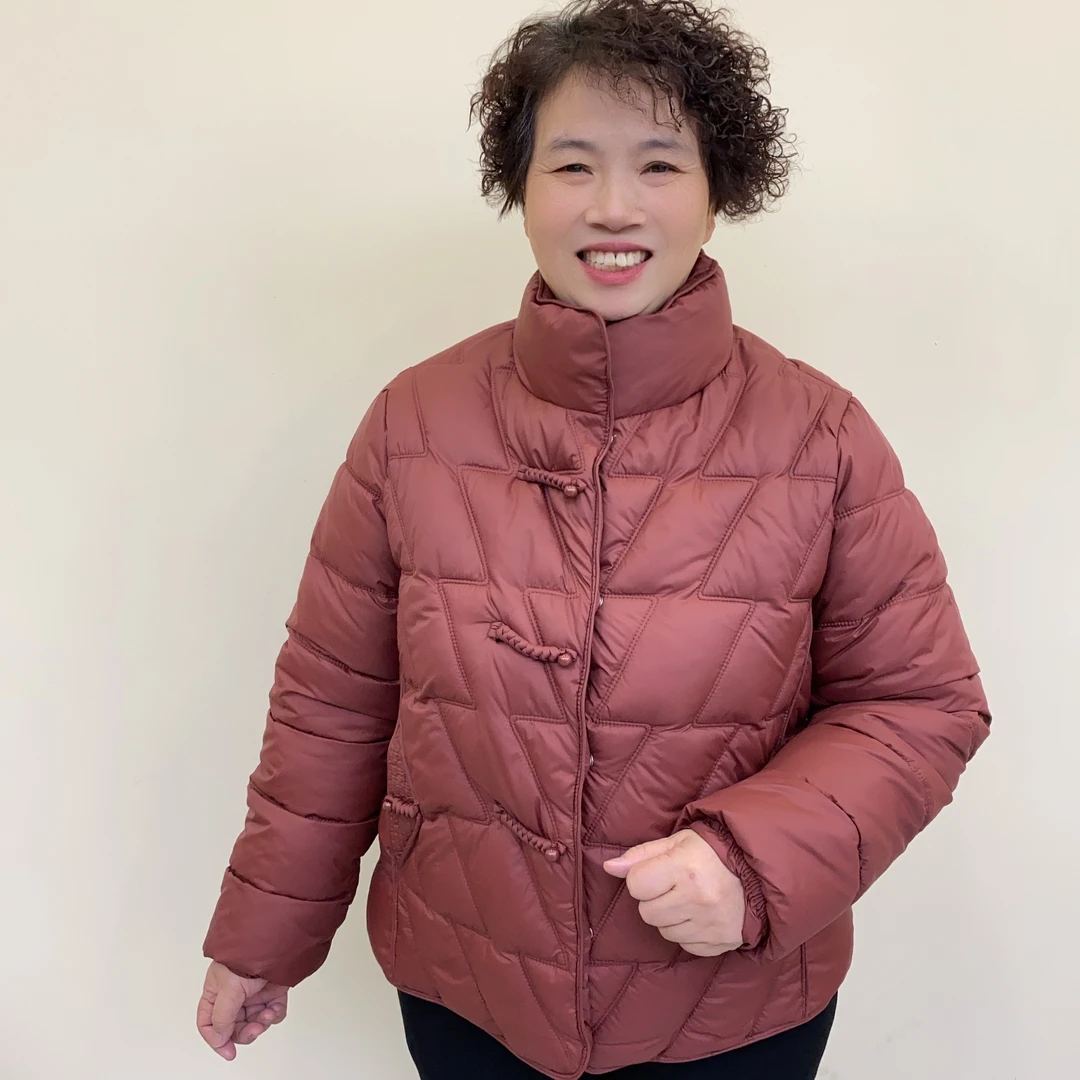 冬季棉服中老年女装新中式妈妈外套棉衣国风轻薄立领休闲保暖807