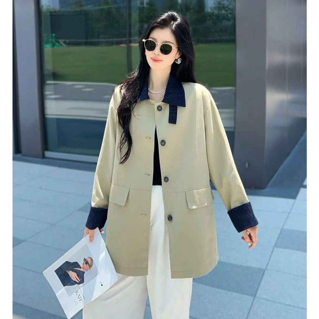 DS531601回味依衣高级感时尚设计师新款短风衣外套