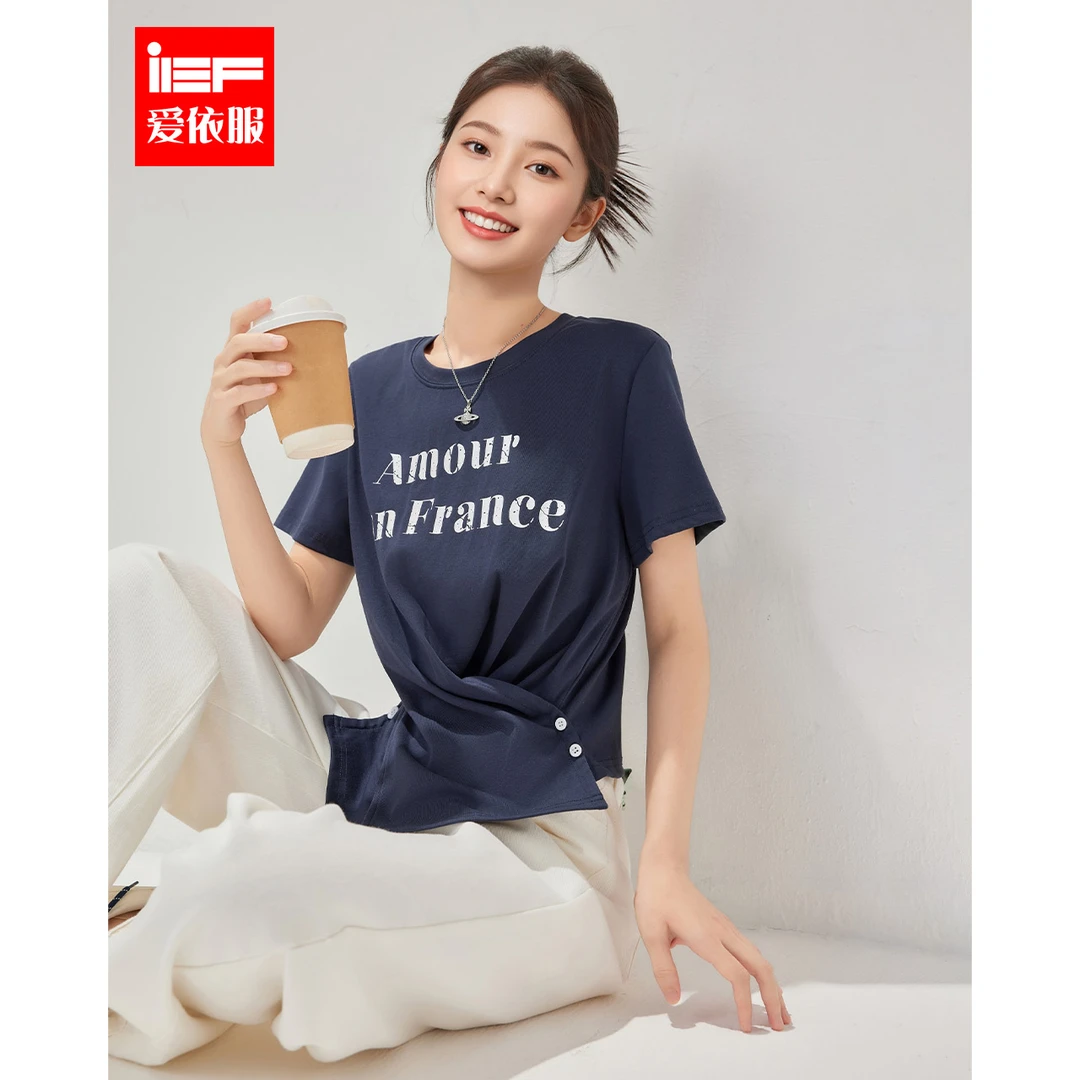 IEF/爱依服2025新款夏季棉T恤流光风