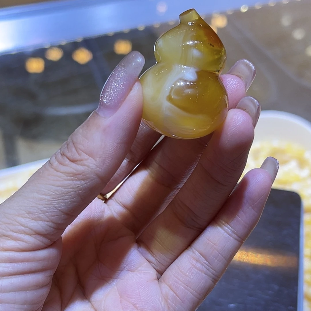 琥珀未镶嵌手链蜜蜡葫芦