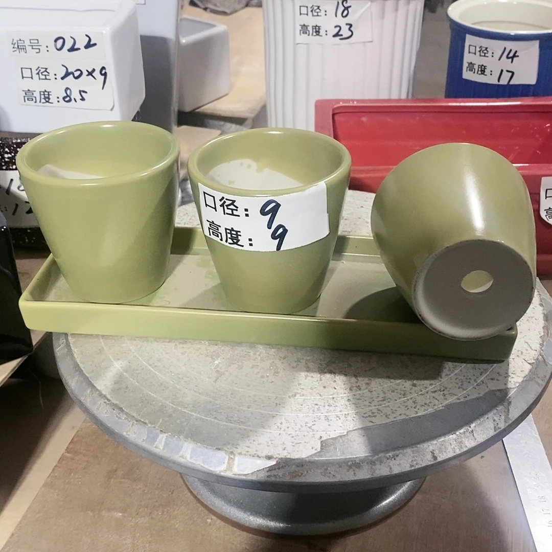 【闪购商品】微瑕花盆-011-1套绿