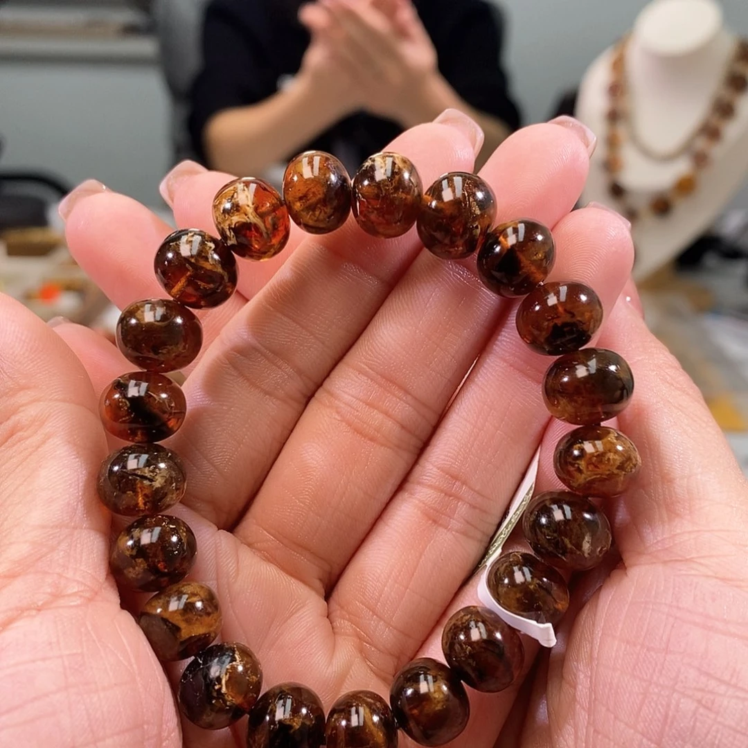 琥珀未镶嵌手链11➕