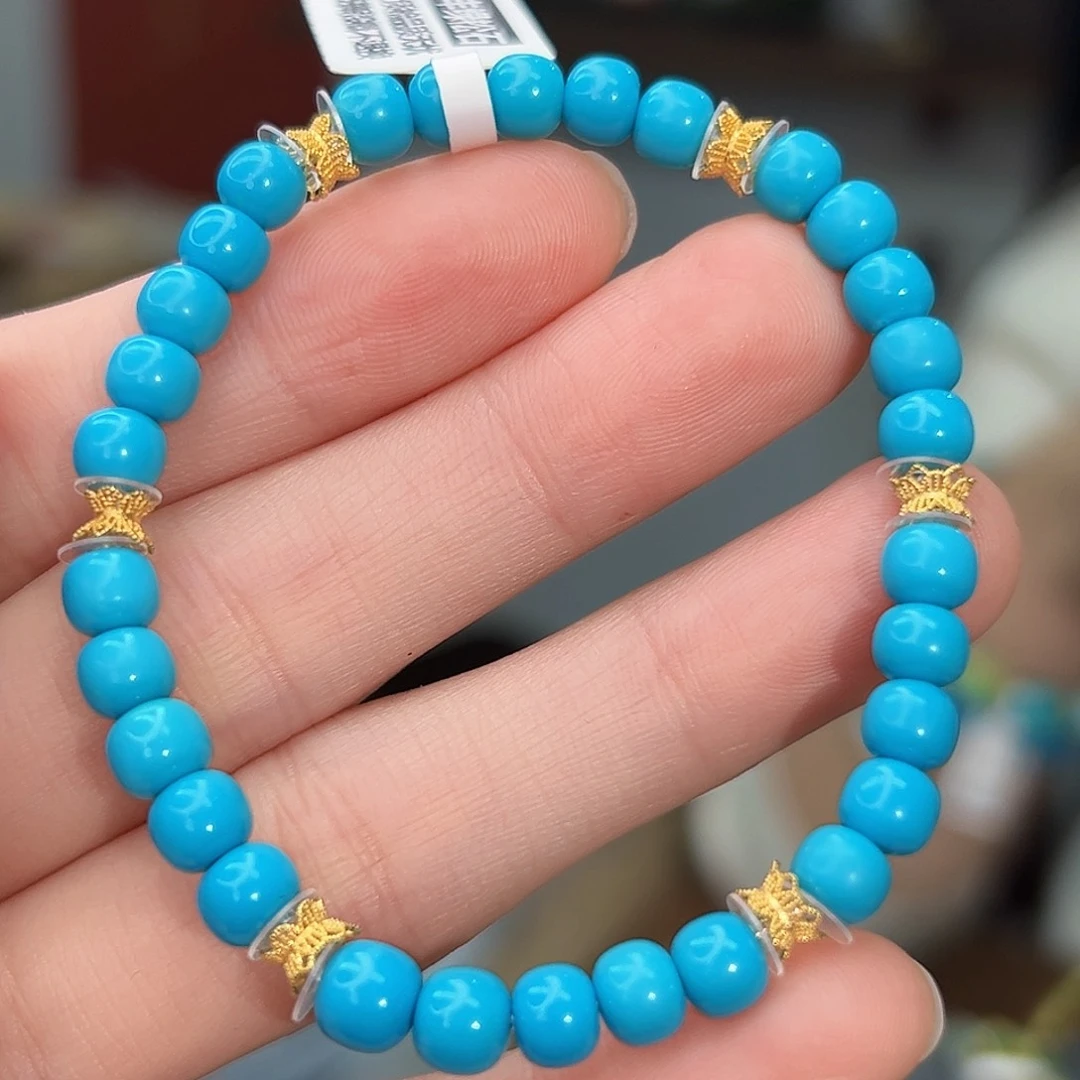 绿松石珠宝奇石18K金镶嵌