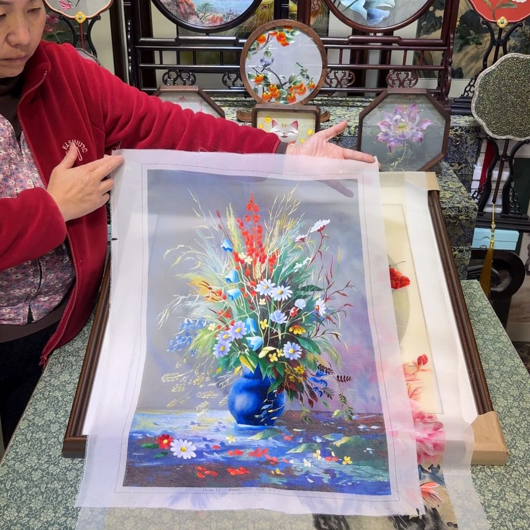 刺绣手工苏绣工艺制作技艺精湛