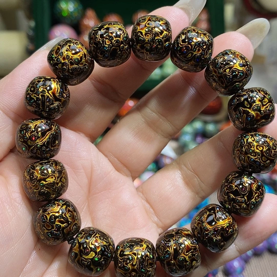 漆宸阁大漆珠1.2*1.3黑金