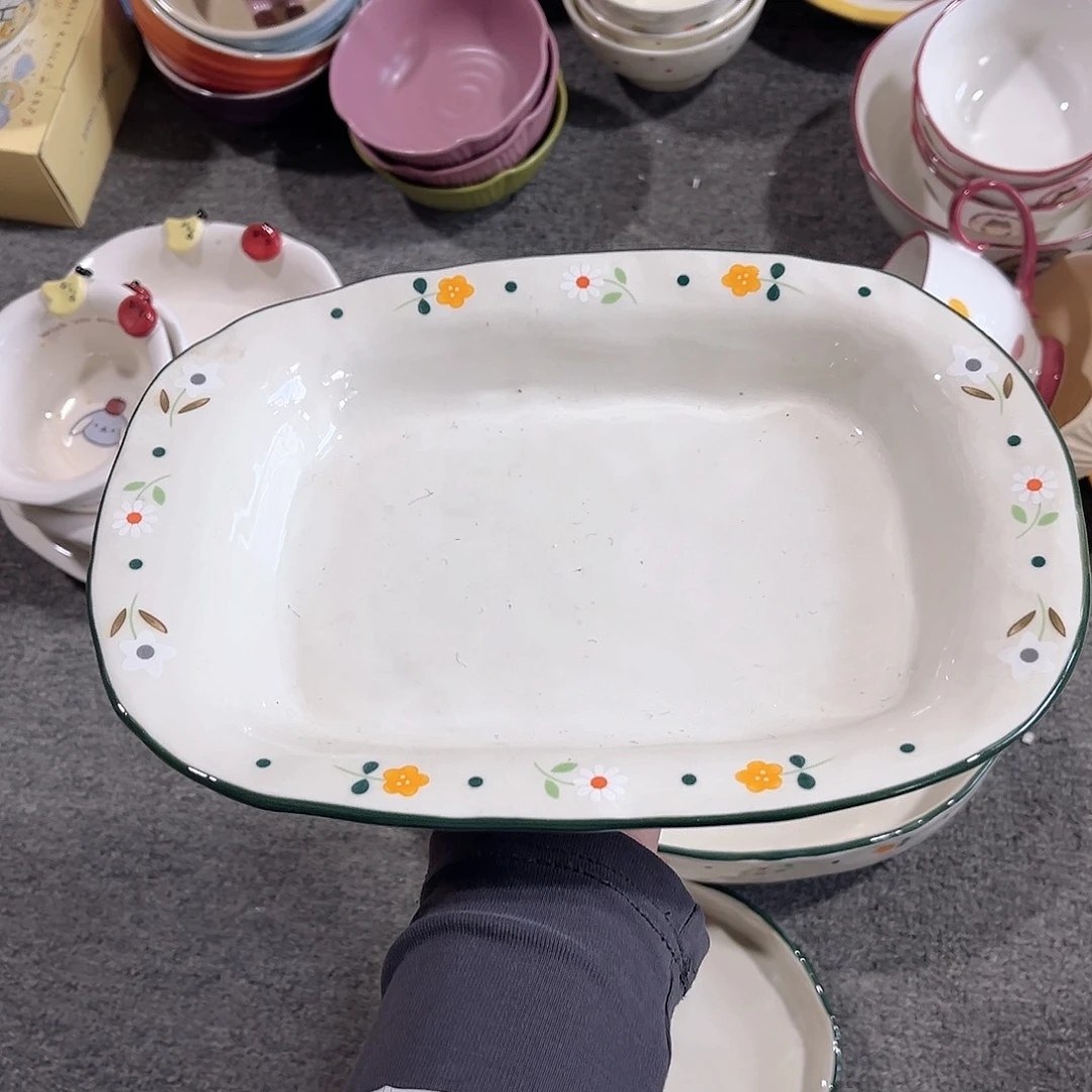 双春系列长方形盘子陶瓷