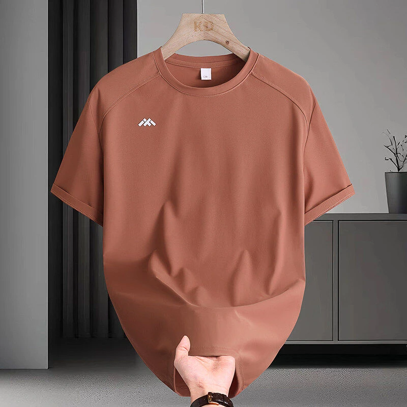 2025夏季七色男士T恤冰凉透气速干百搭潮流休闲圆领短袖555C