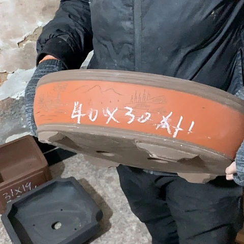 紫砂花盆手工制作