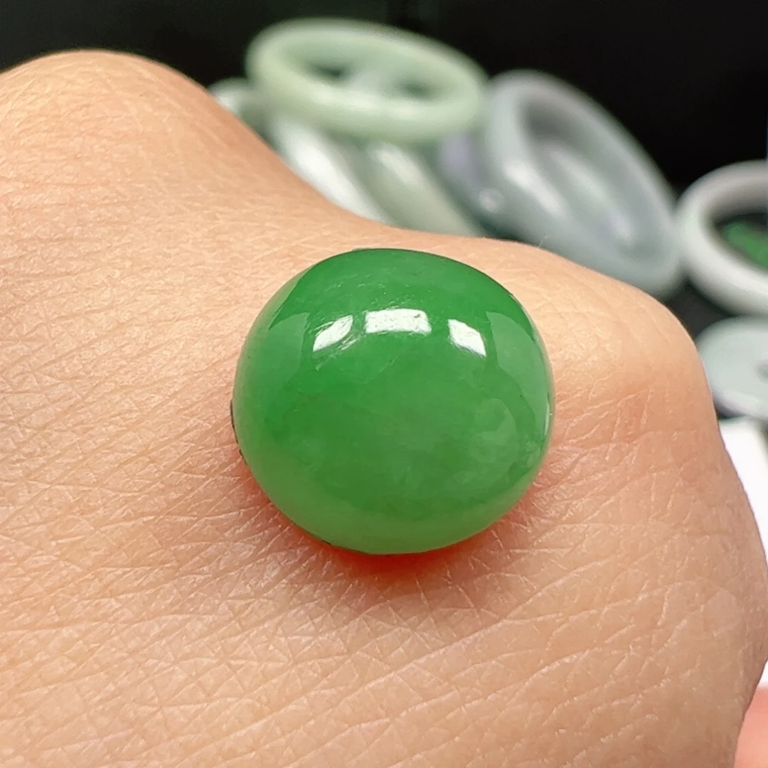 翡翠未镶嵌耳饰蛋面