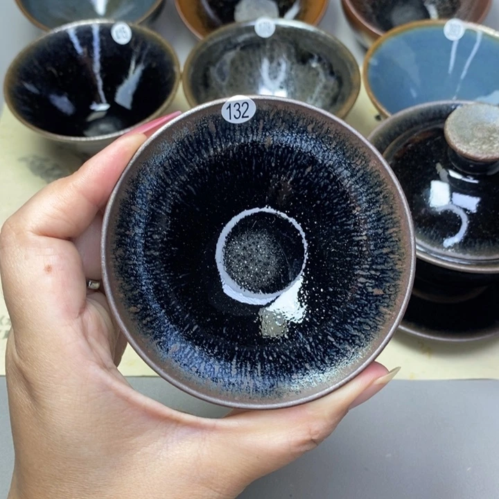 茶盏建窑建盏柴烧主人杯