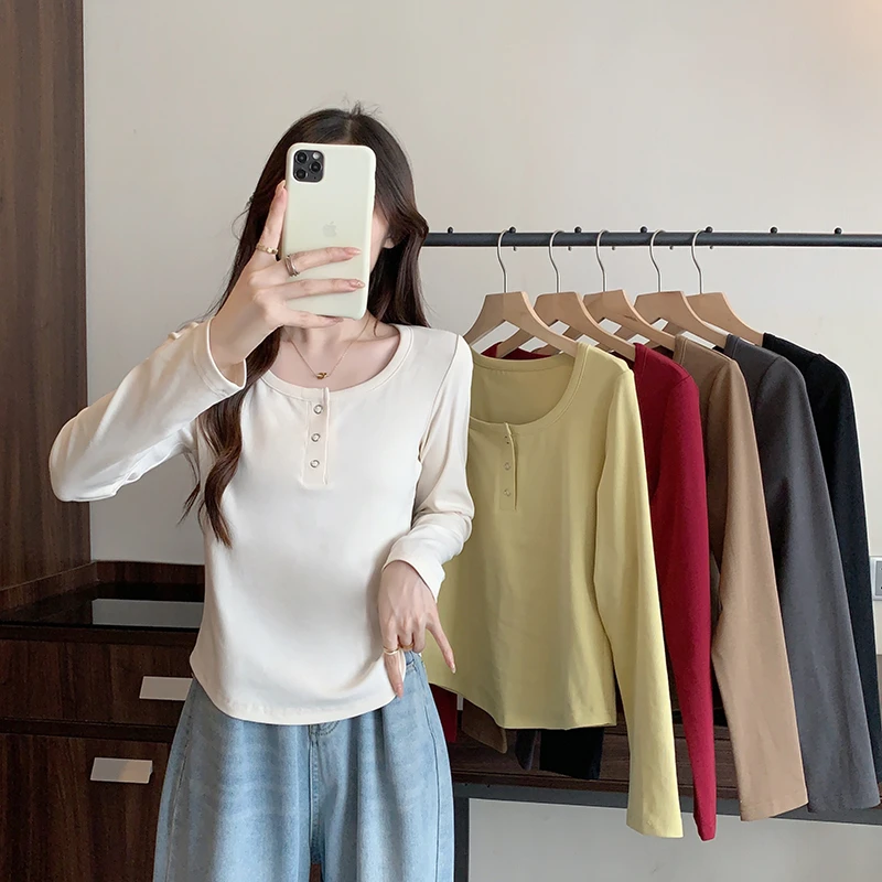 2025春装新款胖mm大码女时尚百搭修身显瘦打底衫T恤
