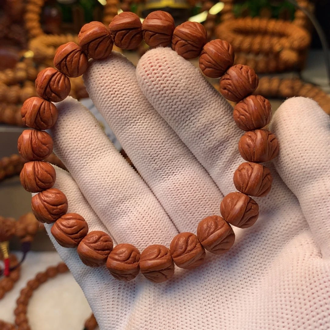 桃核手串秦岭龙纹桃核