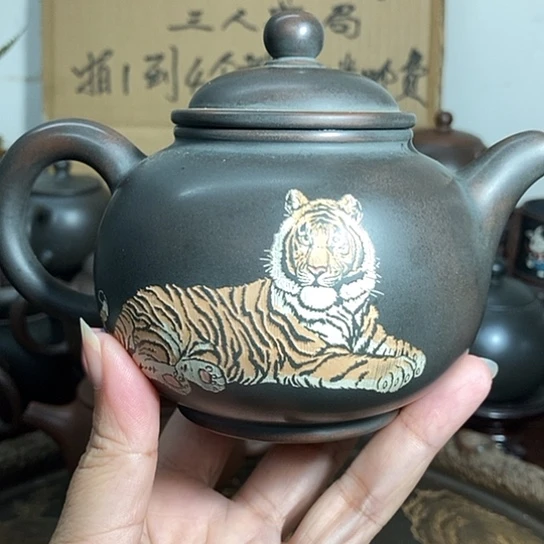 陶土微瑕手工壶不退换