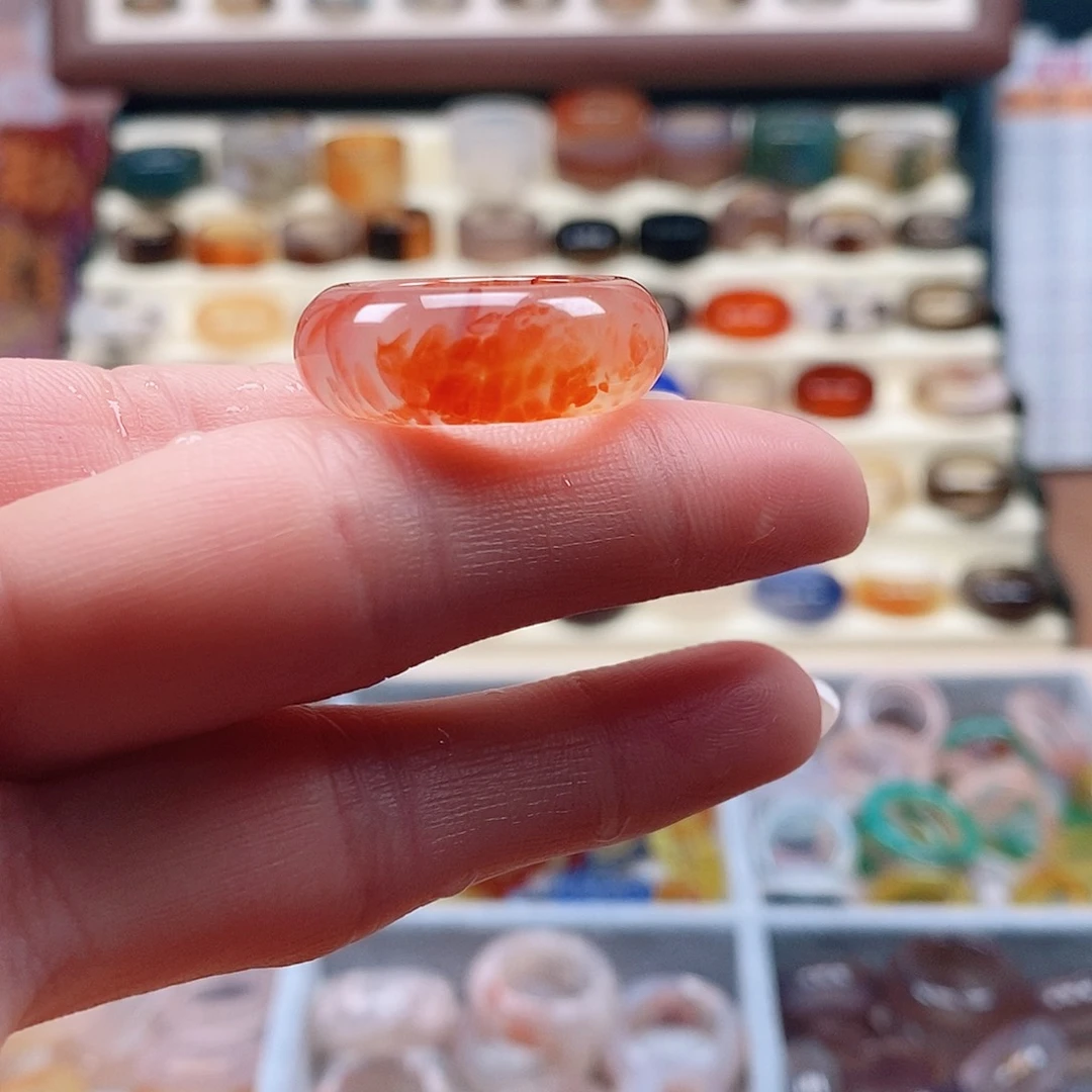 玛瑙/玉髓戒指未镶嵌玥****