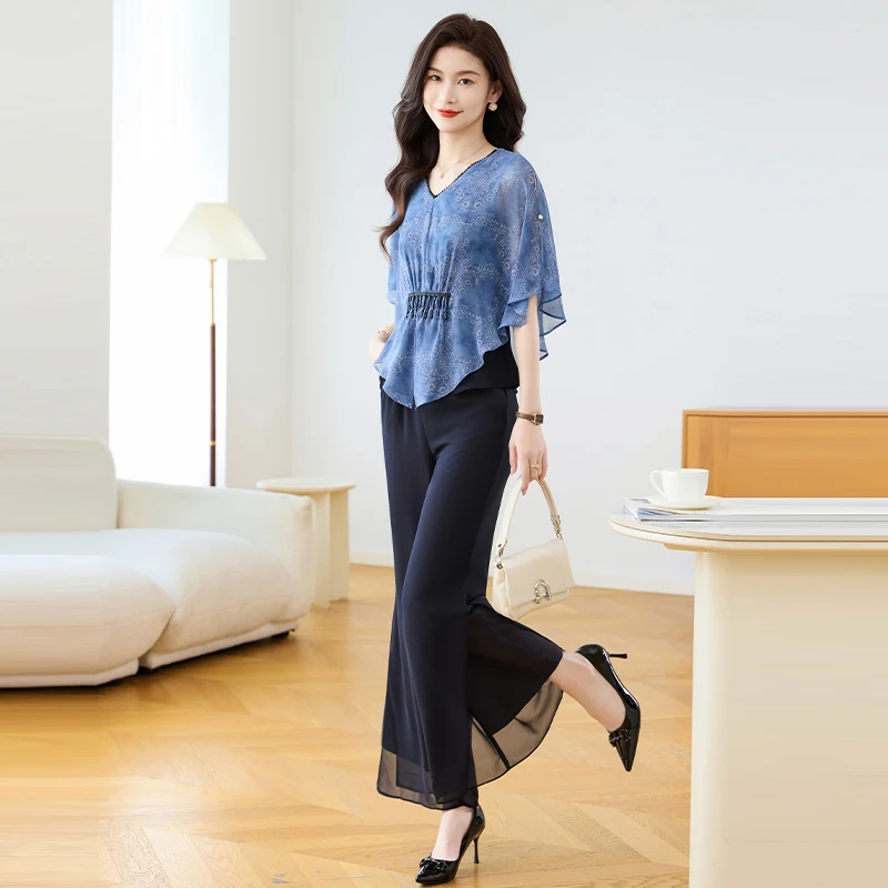 拉夏贝尔时尚套装女夏2025新款爆款高级感高端洋气品牌妈妈穿搭